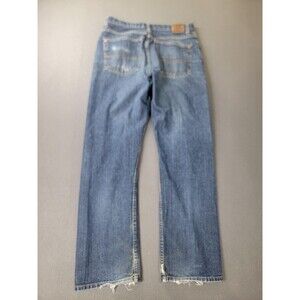 Vintage Tommy Hilfiger Jeans Mens 32x32 Blue Relaxed Baggy Denim Distressed Y2K